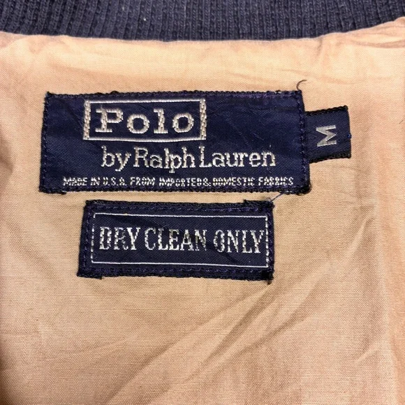 80s Polo by Ralph Lauren Made in USA Green Plaid Wool Blend Bomber Coat - Picture 2 of 9